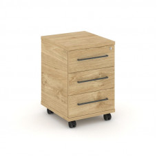 Rift Тумба мобильная усиленная RF.TM-002 Тиквуд Светлый/Черный Ручки 416*460*615