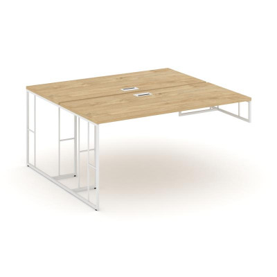 Rift Рабочая станция для опорной тумбы RF.DRSOT-014 Тиквуд Светлый/Металл Белый 1580*1432*750