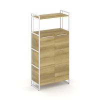 Rift Шкаф 4 ниши широкий RF.SS-43 Дуб Винченцо/Металл Белый/Белый Ручки 798*396*1648