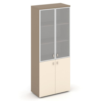 Estetica Шкаф высокий широкий ES.ST-1.2R Латте/Сатин/Сатин матовый 800*420*1977