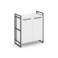 Rift Шкаф 2 ниши широкий RF.SS-21 Белый Бриллиант/Металл Антрацит/Черный Ручки 798*396*924