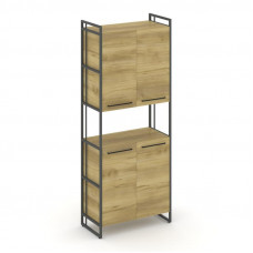 Rift Шкаф 5 ниш широкий RF.SS-52 Дуб Винченцо/Металл Антрацит/Черный Ручки 798*396*2010