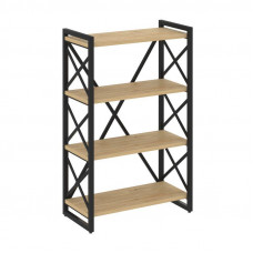 Loft Стеллаж на рег. опорах-4 полки VR.L-MST.O-4.8 Тиквуд Светлый/Металл Черный 800*400*1280