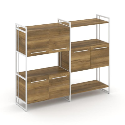 Rift Шкаф комбинированый RF.NS-004 Сандал Янтарный/Металл Белый/Белый Ручки 1576*396*1286