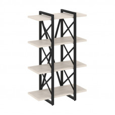 Loft Стеллаж на рег. опорах-4 полки VR.L-MST.O-4.4V Денвер Светлый/Металл Черный 800*400*1280