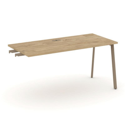 Estetica Стол приставка к опорным тумбам ES.SPR-4-LP Тиквуд Светлый/Металл Латте 1580*730*750