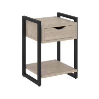 Loft Тумба на регулируемых опорах с ящ. и полкой VR.L-T1.O Дуб Аттик/Металл Черный 500*460*719