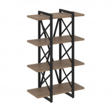 Loft Стеллаж на рег. опорах-4 полки VR.L-MST.O-4.4V Дуб Аризона/Металл Черный 800*400*1280