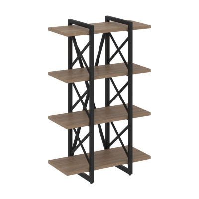 Loft Стеллаж на рег. опорах-4 полки VR.L-MST.O-4.4V Дуб Аризона/Металл Черный 800*400*1280