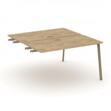 Estetica Двойной стол приставка к опор. тумбам ES.D.SPR-3-LP Тиквуд Светлый/Металл Латте 1380*1500*7