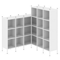 Loft Угловой внутренний стеллаж VR.L-50 Белый Бриллиант/Металл Белый 1694*1694*1869