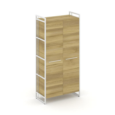 Rift Шкаф 4 ниши широкий RF.SS-41 Дуб Винченцо/Металл Белый/Белый Ручки 798*396*1648