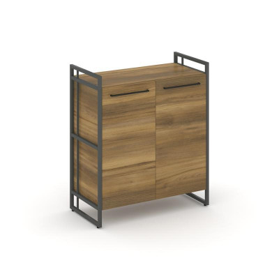 Rift Шкаф 2 ниши широкий RF.SS-21 Сандал Янтарный/Металл Антрацит/Черный Ручки 798*396*924