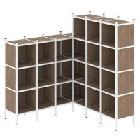 Loft Угловой внутренний стеллаж VR.L-50 Дуб Аризона/Металл Белый 1694*1694*1869