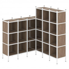 Loft Угловой внутренний стеллаж VR.L-50 Дуб Аризона/Металл Белый 1694*1694*1869