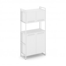 Rift Шкаф 4 ниши широкий RF.SS-42 Белый Бриллиант/Металл Белый/Белый Ручки 798*396*1648