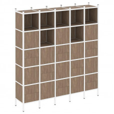 Loft Прямой стеллаж VR.L-10 Дуб Аризона/Металл Белый 2110*446*2280