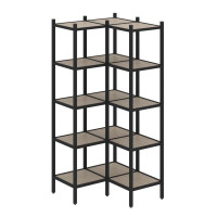 Loft Угловой внутренний стеллаж VR.L-32 Дуб Аттик/Металл Черный 862*862*1869