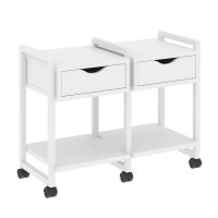 Loft Тумба на колесных опорах VR.L-TN-1.K Белый Бриллиант/Металл Белый 970*460*767