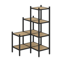 Loft Угловой внутренний стеллаж VR.L-36 Тиквуд Светлый/Металл Черный 862*862*1458