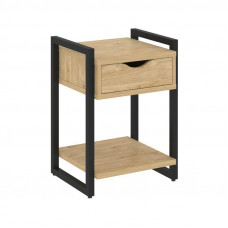 Loft Тумба на регулируемых опорах с ящ. и полкой VR.L-T1.O Тиквуд Светлый/Металл Черный 500*460*719