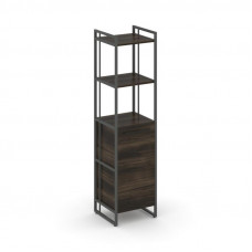 Rift Шкаф 4 ниши узкий RF.SU-44 (L) Дуб Мали/Металл Антрацит/Черный Ручки 420*396*1648