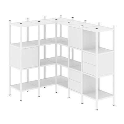 Loft Угловой внутренний стеллаж VR.L-30 Белый Бриллиант/Металл Белый 1278*1694*1458