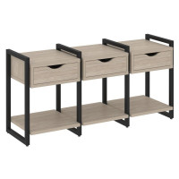 Loft Тумба на регулируемых опорах VR.L-TN-4.O Дуб Аттик/Металл Черный 1440*460*719