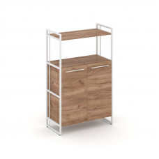 Rift Шкаф 3 ниши широкий RF.SS-32 Дуб Табак/Металл Белый/Белый Ручки 798*396*1286