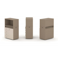 Estetica Набор №2. Тумба одиночная+низкая надставка ES.NB.1N-2 Латте/Капучино 750*410*1135