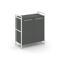 Rift Шкаф 2 ниши широкий RF.SS-21 Антрацит NEW/Металл Белый/Белый Ручки 798*396*924