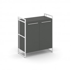 Rift Шкаф 2 ниши широкий RF.SS-21 Антрацит NEW/Металл Белый/Белый Ручки 798*396*924