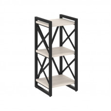 Loft Стеллаж на рег. опорах-3 полки VR.L-MST.O-3.4 Денвер Светлый/Металл Черный 400*400*910