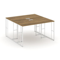 Rift Рабочая станция RF.DRS-002 Сандал Янтарный/Металл Белый 1180*1232*750