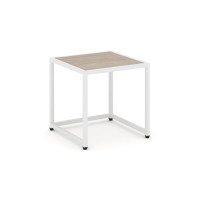 Loft Стол журнальный VR.L-SJK-40 Дуб Аттик/Металл Белый 400*400*400