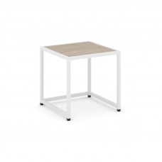 Loft Стол журнальный VR.L-SJK-40 Дуб Аттик/Металл Белый 400*400*400