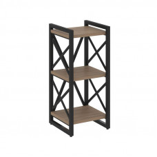 Loft Стеллаж на рег. опорах-3 полки VR.L-MST.O-3.4 Дуб Аризона/Металл Черный 400*400*910