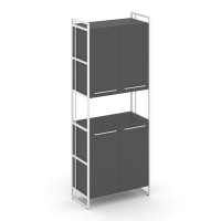 Rift Шкаф 5 ниш широкий RF.SS-52 Антрацит NEW/Металл Белый/Белый Ручки 798*396*2010