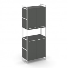 Rift Шкаф 5 ниш широкий RF.SS-52 Антрацит NEW/Металл Белый/Белый Ручки 798*396*2010