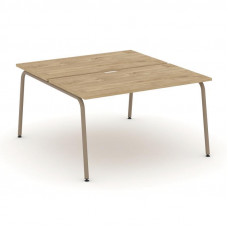 Estetica Рабочая станция 2 места ES.D.RS-2.3-VK Тиквуд Светлый/Металл Латте 1380*1500*750