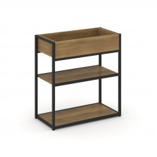 Rift Стеллаж металлический низкий приставной RF.STM-012 Сандал Янтарный/Металл Черный 696*350*750