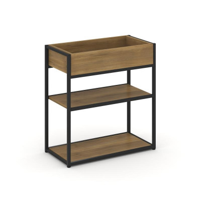 Rift Стеллаж металлический низкий приставной  RF.STM-012 Сандал Янтарный/Металл Черный 696*350*750