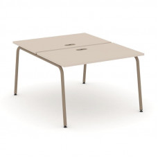 Estetica Рабочая станция 2 места ES.D.RS-2.2-LK Капучино/Металл Латте 1180*1500*750