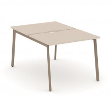 Estetica Рабочая станция 2 места ES.D.RS-2.1-VP Капучино/Металл Латте 980*1500*750