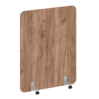 R-line Перегородка на металлических опорах, на роликах DP.R-120-150 Дуб Табак/Металл Серый 1200*18*1