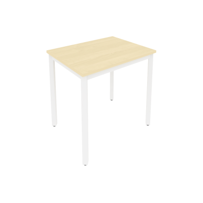 Slim Стол письменный на металлокаркасе С.СП-2.1 Клен/Металл Белый 780*600*750