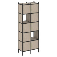 Loft Прямой стеллаж VR.L-05 Дуб Аттик/Металл Черный 862*446*2280