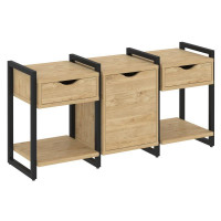 Loft Тумба на регулируемых опорах VR.L-TN-6.O Тиквуд Светлый/Металл Черный 1440*460*719