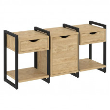 Loft Тумба на регулируемых опорах VR.L-TN-6.O Тиквуд Светлый/Металл Черный 1440*460*719