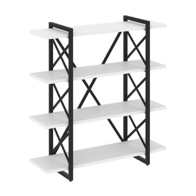 Loft Стеллаж на рег. опорах-4 полки VR.L-MST.O-4.8V Белый Бриллиант/Металл Черный 1200*400*1280